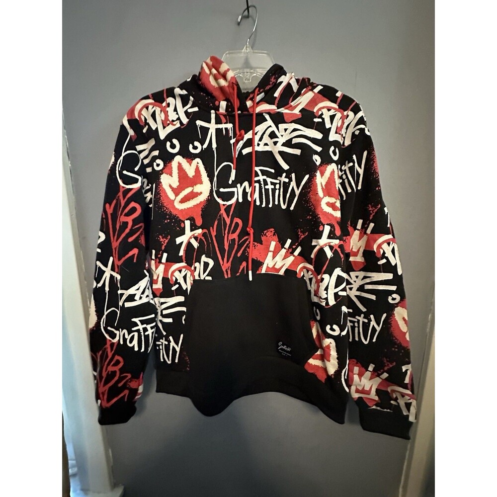Switch Remarkable Graffiti Black and Red Hoodie Men's Size XL